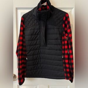 Ralph Lauren Red and Black‎ Plaid Pullover Fleece Jacket